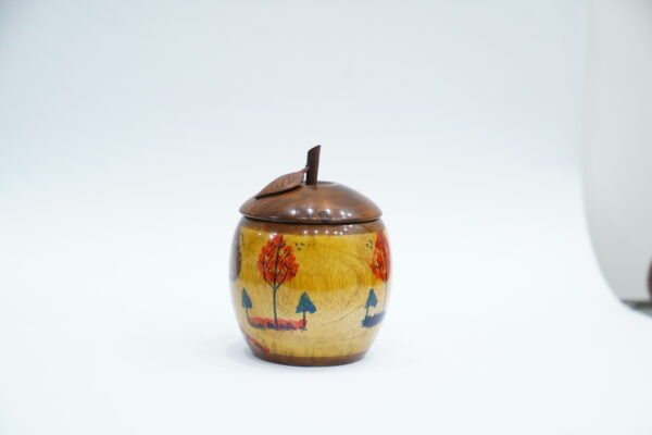Apple-Shaped Wooden Tea Coaster – Stylish & Eco-Friendly