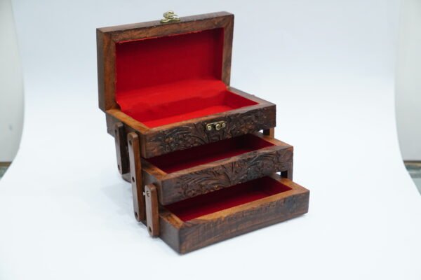 Triple Wooden Box – Stylish & Functional Storage