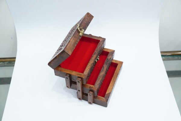 Triple Wooden Box – Stylish & Functional Storage