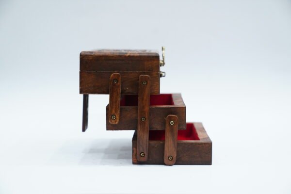 Triple Wooden Box – Stylish & Functional Storage