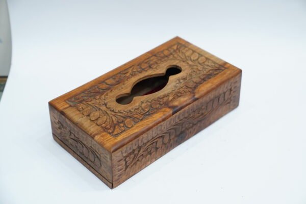 Handcrafted Wooden Tissue Box – Elegance in Every Detail