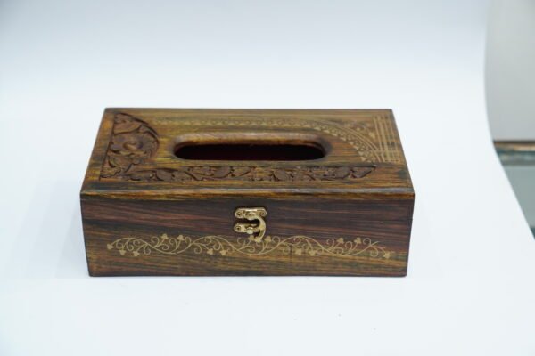 : Premium Wooden Tissue Box – Functional Art for Your Space