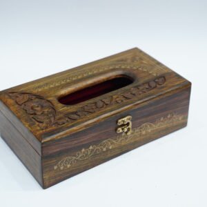 : Premium Wooden Tissue Box – Functional Art for Your Space