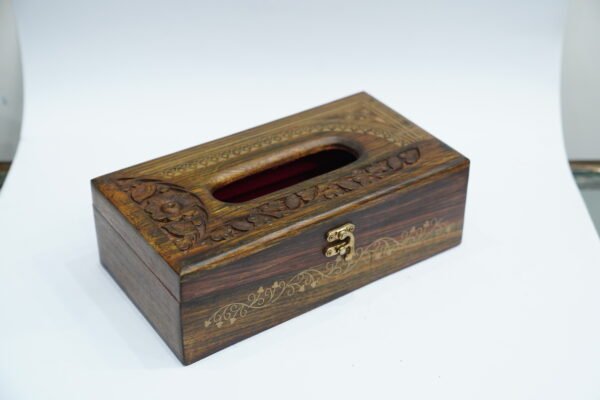 : Premium Wooden Tissue Box – Functional Art for Your Space