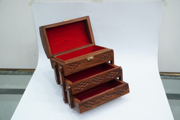 Handcrafted Triple Wooden Box – Beauty Meets Functionality