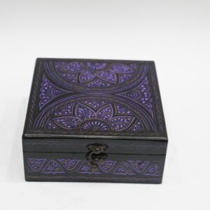 Purple Design Wooden Box – A Touch of Colorful Elegance
