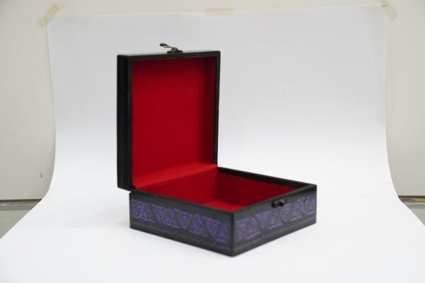 Purple Design Wooden Box – A Touch of Colorful Elegance