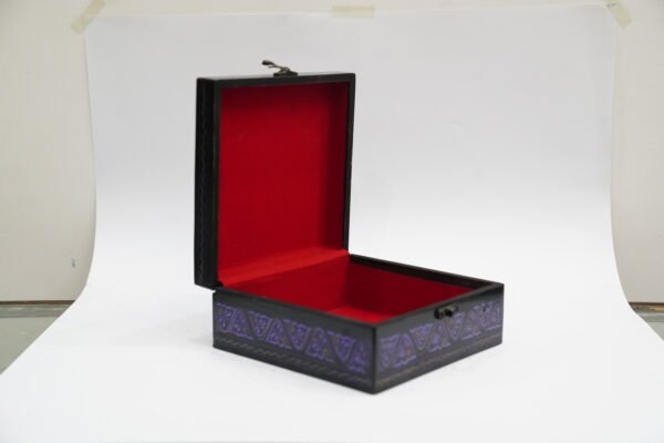 Purple Design Wooden Box – A Touch of Colorful Elegance