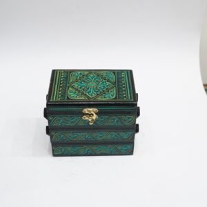 Triple Wooden Box for Multi-Storage Organization