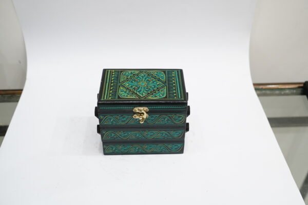 Triple Wooden Box for Multi-Storage Organization