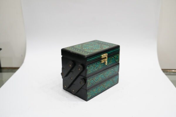 Triple Wooden Box for Multi-Storage Organization