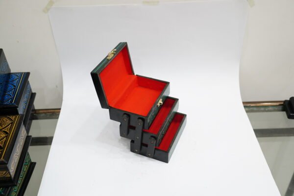 Triple Wooden Box for Multi-Storage Organization